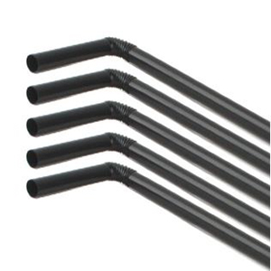 빨대-검정주름/롱7*25mm