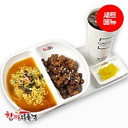 라면+왕갈비치킨+음료