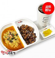 라면+왕갈비치킨+음료
