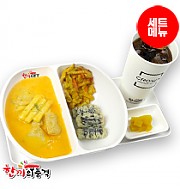 매콤크림떡볶이+튀김+음료