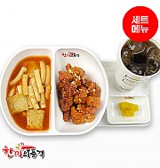 매콤달콤떡볶이+양념치킨-단무지