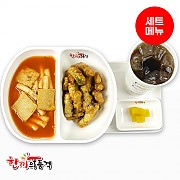 매콤달콤떡볶이+탕수육-단무지