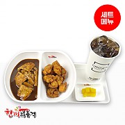상하이짜장떡볶이+후라이드치킨-단무지