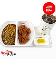 상하이짜장라볶이+불닭치킨-단무지