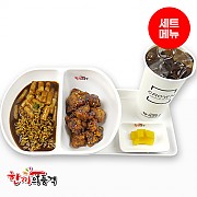 상하이짜장라볶이+왕갈비치킨-단무지