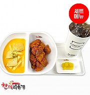 매콤크림떡볶이+불닭치킨-단무지