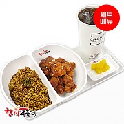 짜파게티+양념치킨+음료-단무지