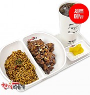 짜파게티+왕갈비치킨+음료-단무지