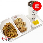 짜파게티+까르보치킨+음료-단무지
