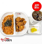 춘천식닭갈비+후라이드치킨+음료-단무지