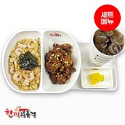 새우삼선볶음밥+왕갈비치킨+음료-단무지