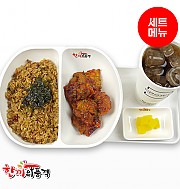 XO게살볶음밥+불닭치킨+음료-단무지