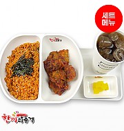 춘천식닭갈비볶음밥+불닭치킨+음료-단무지