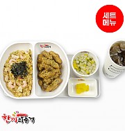 새우삼선볶음밥+찹쌀탕수육+우동국물+음료-단무지