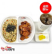 소불고기볶음밥+양념치킨+음료-단무지