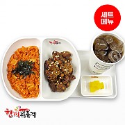 스팜김치볶음밥+왕갈비치킨+음료-단무지