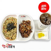 소불고기볶음밥+왕갈비치킨+음료-단무지