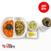 스팜김치볶음밥+탕수육+우동국물+음료-단무지