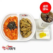 스팜김치볶음밥+탕수육+음료-단무지