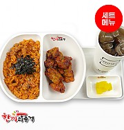 낙지볶음밥+불닭치킨+음료-단무지