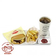 고소한치즈버거+모듬감자튀김+음료
