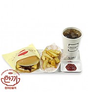 고소한치즈버거+모듬감자튀김+음료