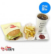 한품더블디럭스버거+모듬감자튀김+음료