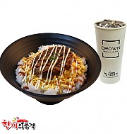 떡갈비마요덮밥+음료세트
