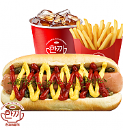 오리지날 핫도그 세트 ( 음료 + 감자튀김 )