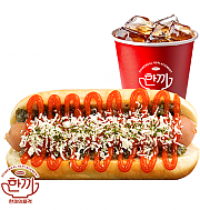 칠리치즈 핫도그 세트 ( + 음료 )