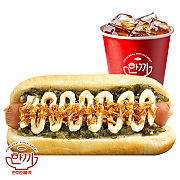 화이트어니언 핫도그 세트 ( + 음료 )