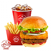 해쉬브라운 버거 세트 ( 음료 + 감자튀김 )