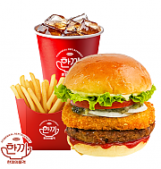 해쉬브라운 버거 세트 ( 음료 + 감자튀김 )